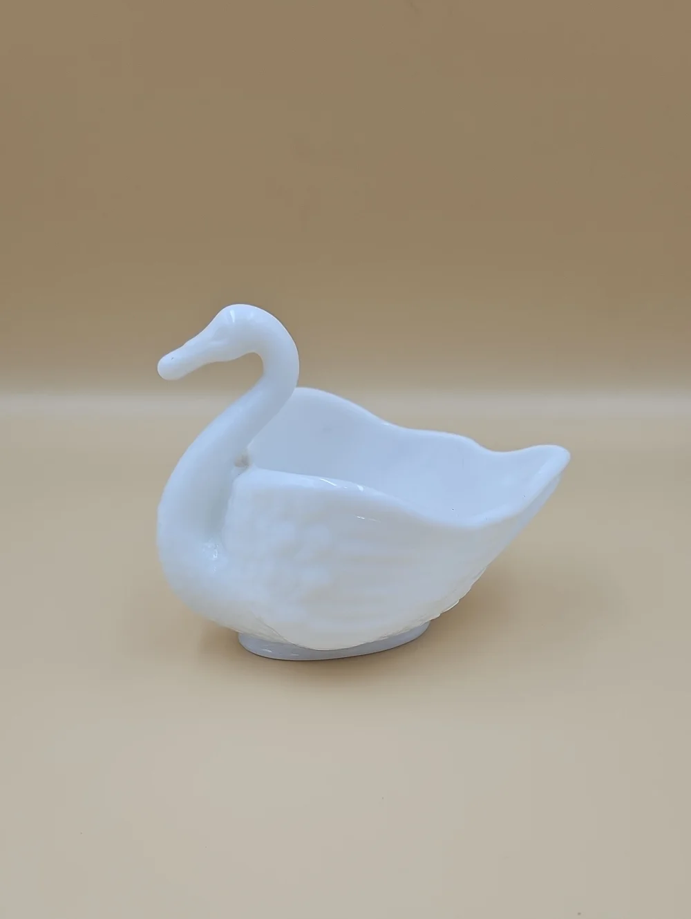 White Swan Milk Glass Bowl